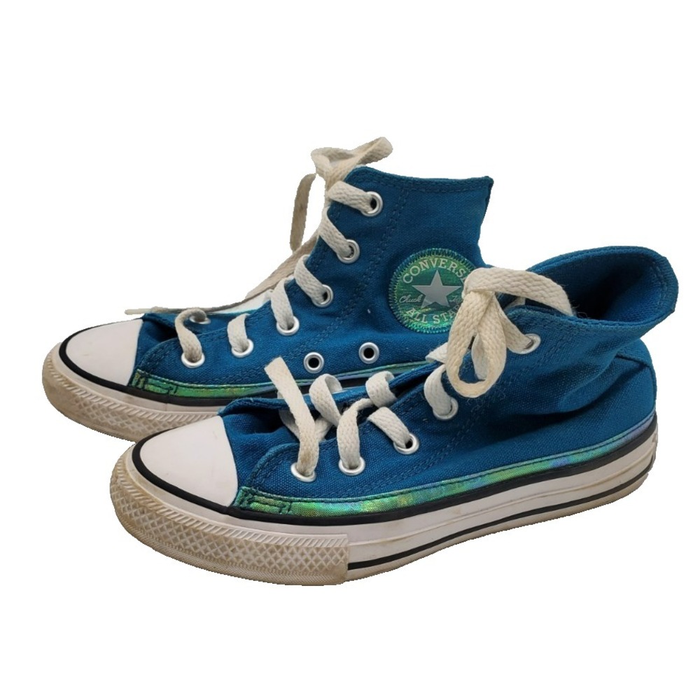 Converse All Star Youth Size 12 Turquoise Shoes 365983F